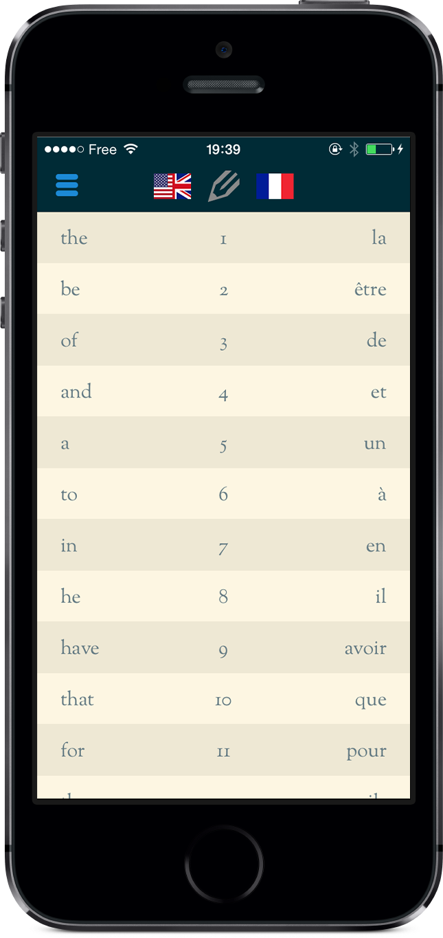 Iphone showing EasyLearning menu